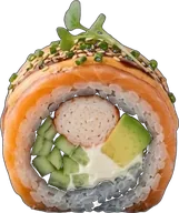 Smokey Salmon sushi roll